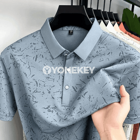 Erkekler üçin ýeňil polo köýnek, çaply, dem alýan, çalt gurýan