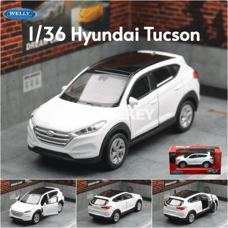 Hyundai Tucson 1:36 metal model awtoulag, çekilip oýnalýan
