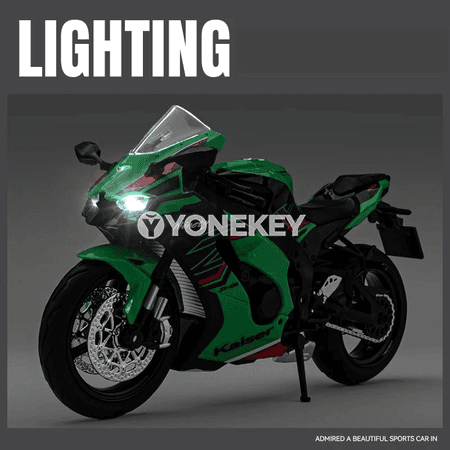 KAWASAKI Ninja ZX-10R 1:12 metal motosikl modeli, sesli-çyraly