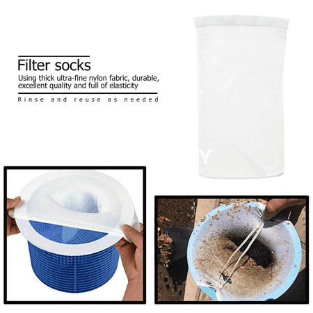 Basseýn süzgüçleri üçin nylon torly skimmer joraplary, 5/10/15 sany