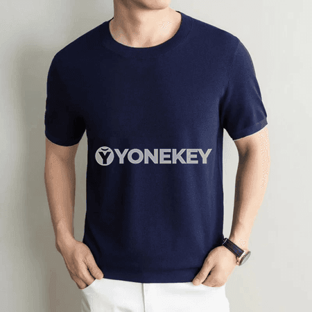 Premium ýüpek-mataly erkekleriň ýeňil tomus futbolkasy