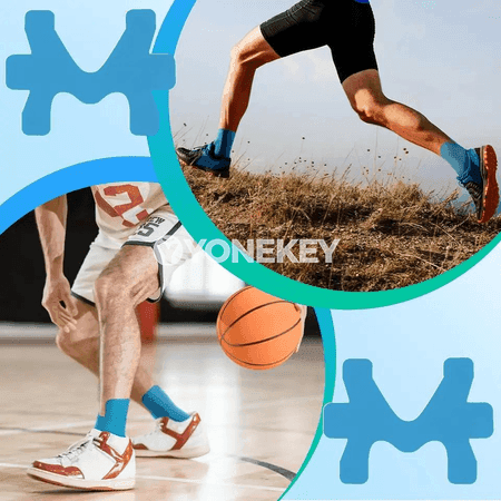 Topuk üçin öňünden kesilen kinesio lentasy, 10 sany
