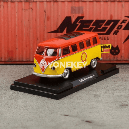 Volkswagen T1 Bus 1:56 metal model awtoulag, görkezme gutusy bilen