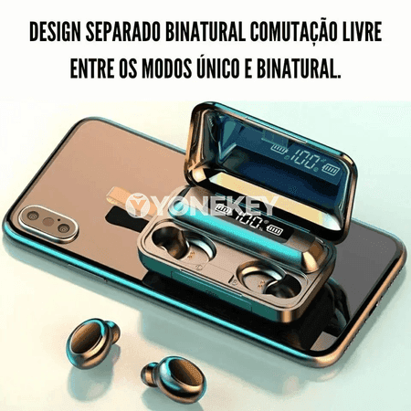 F9 simsiz Bluetooth naýnikler, 9D bassly, sport üçin mikrofonly