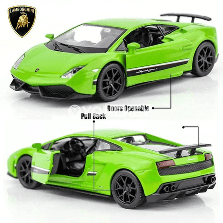 Lamborghini super sport 1:36 metal model awtoulag, çekmeli, çagalar üçin