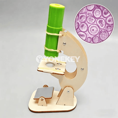 Çagalar üçin DIY mikroskop modeli, ylmy okuw oýunjagy