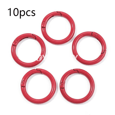 33 mm metal halka-klips, 10/20 sany, açylýan karabin görnüşli