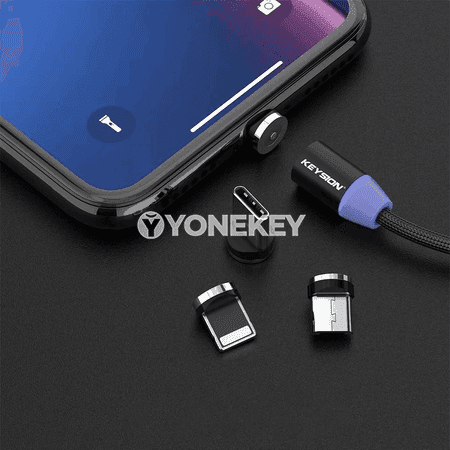 NNBILI LED magnit USB kabeli, Type C / Micro USB çalt zarýad