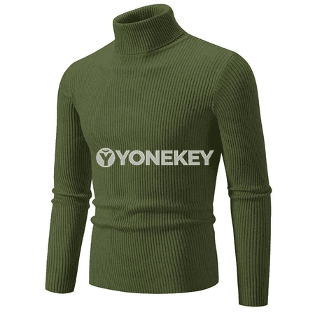 Erkekler üçin güýzki ýyly boýundaky switer, zolakly, ýokary boýunly