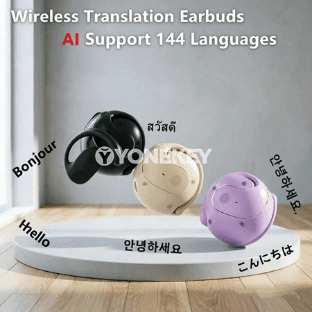 BY01 simsiz terjime nauşnigi, 144 dil, ses düşüriji Bluetooth earbud