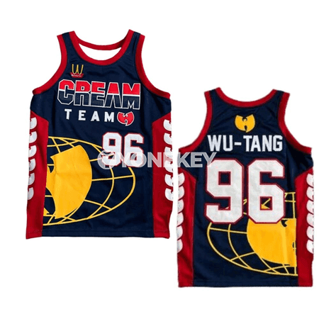 Wu-Tang Clan 96 ýeňsiz basketbol maýkasy, uniseks, dem alýan