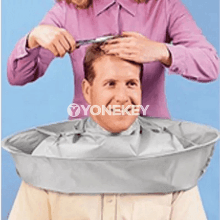 Saç kesmek üçin ýeňil goraýjy pelerin, salon we öý üçin