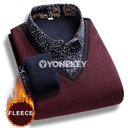Erkekler üçin polo boýunly ýyly switer, güýz-gyş üçin