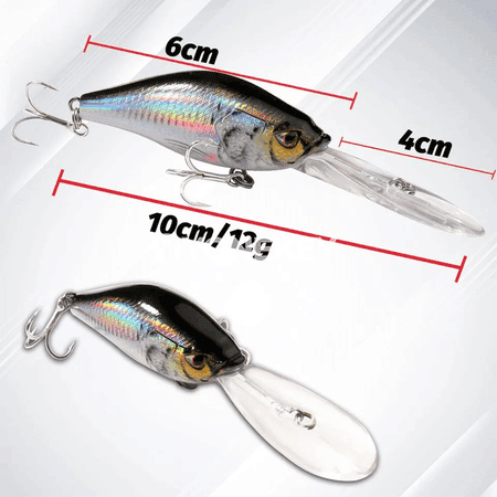 12 g ýüzýän minnow balyk peýlesi, 10 sm, güýçli hereketli