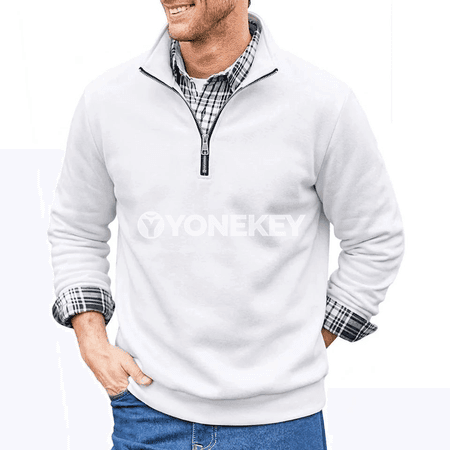 Erkekler üçin sportywka, ýaz-küz ýeňil half-zip sweatshirt