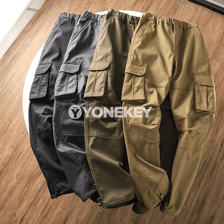 Erkekler üçin ýyly fleece cargo balaklar, köp jübüli