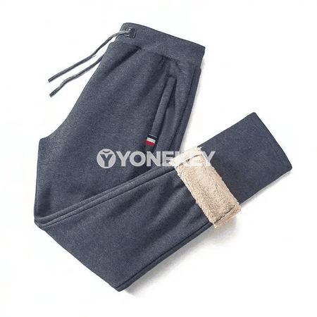 Erkekler üçin ýyly fleece sport balaklary, gyş üçin rahat model
