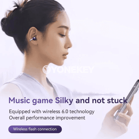 Gulak klipli simsiz Bluetooth nauşnikler, mikrofonly, sport üçin