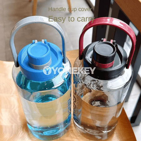 1500/2000 ml uly göwrümli sport suw çüýşesi, tutawaçly