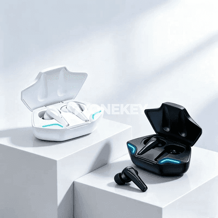 TWS simsiz Bluetooth gulaklyklari, mikrofonly sport headset, zarýad gutusy bilen