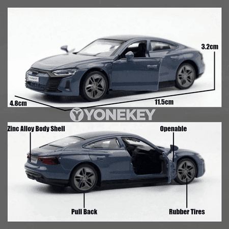 Audi RS E-tron GT metal oýunjak awtoulag, 1:43, çagalar üçin
