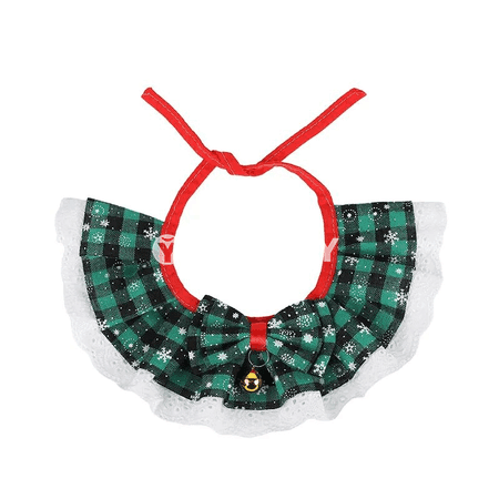 Täze Täze ýyl pişik ýakasy jaňly — ownuk itler üçin ýumşak bandana