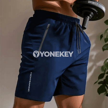 Erkekler üçin ýeňil, çalt gurýan sport şortikleri