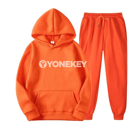 Erkekler üçin güýz-gyş sport kostýumy, hoodie we balak toplumy