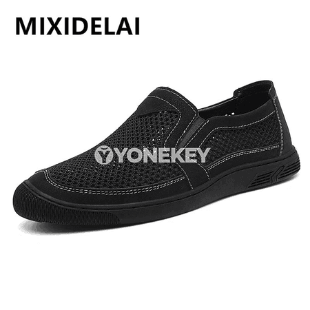 Erkekler üçin ýeňil dem alýan tomus loafer aýakgaplar