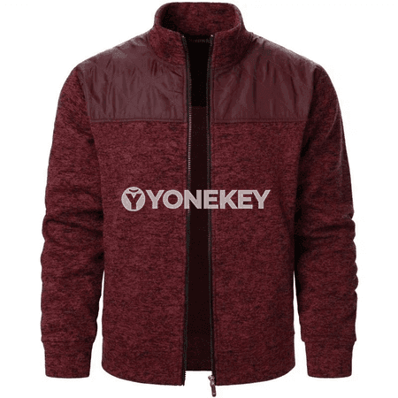 Erkekler üçin patchwork zip-hudi, dik ýaka, gündelik sport penjek