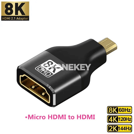 HDMI 8K adaptery Mini/Micro HDMI-dan HDMI-a, ýokary tiz çeviriji