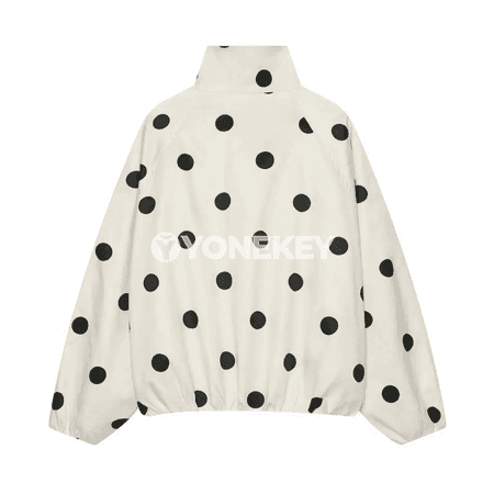 Zenanlar üçin giň kesimli nohut nokatly ýeňil ýaz-ýazky jaket