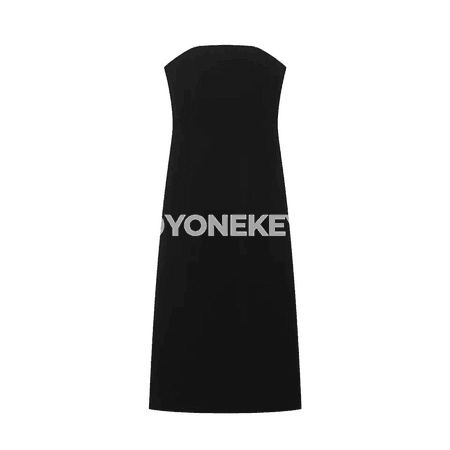 Zenanlar üçin ýeňil strapless midi köýnek, gündelik we ofis üçin