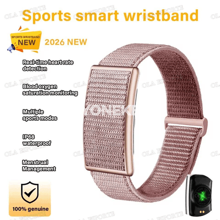 Sport akylly sagat, ekransyz, ýürek urşuny ölçegli, suw geçirmeýän