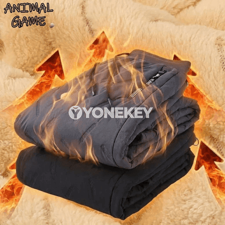 Erkekler üçin ýyly gyş sport jalbary, fleesli, suwa garşy