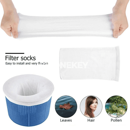 Basseýn süzgüçleri üçin nylon torly skimmer joraplary, 5/10/15 sany
