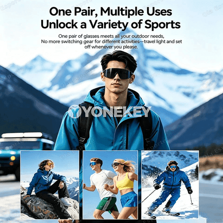 Akylly welosiped äýnegi Bluetooth 5.3, açyk gulakly sesli sport äýnek