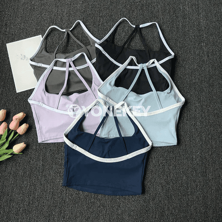 Aýallar üçin sport yoga bra, arka gözellik dizaýnly
