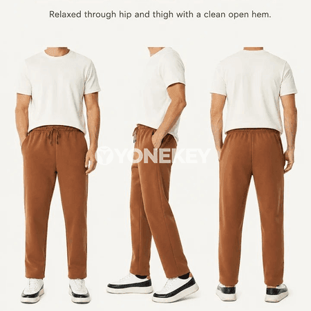 Erkekler üçin ýyly fleece sport balaklary, ýokary rahatlykly jübili model