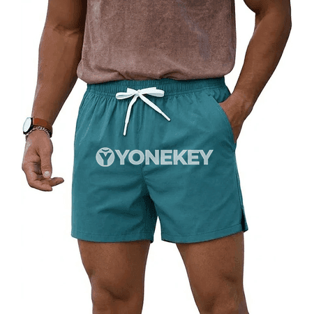 Erkekler üçin ýeňil sport şortik, çalt gurajak ýazky model