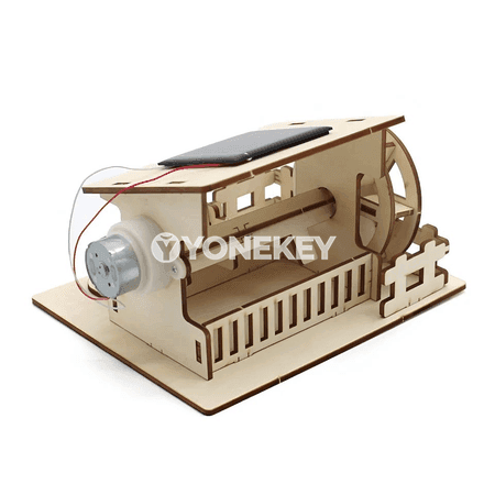 Gün energiýaly suw tekeri 3D agaç gurluşyk toplumy