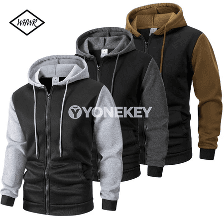 Erkekler üçin kapşonly, jübili ýyly sport eşigi, blok reňkli