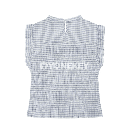 Zenanlar üçin ýeňil plaid ýeňsiz bluzka, şik ykjam stil
