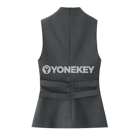 Zenanlar üçin ýeňsiz düwmejikli slim fit ýaz‑tomus topy