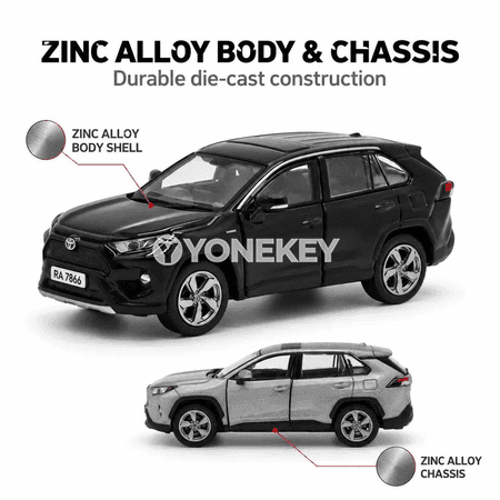 1:64 Toyota RAV4 metal SUV mini awtoulag modeli