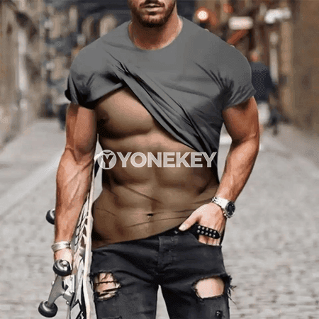 Erkekler üçin 3D çaply ýeňil sport futbolka, tomuslyk