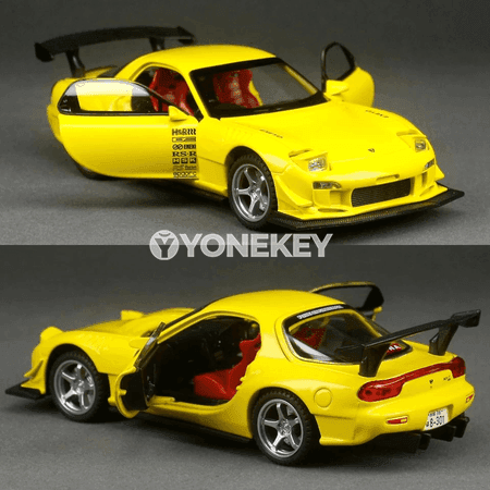 Mazda RX-7 FD3S model awtoulag, 1:32, sesli-çyraly, açylýan gapylar
