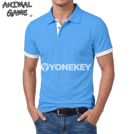 Erkekler üçin tomusky ýeňil, dem alýan polo futbolka
