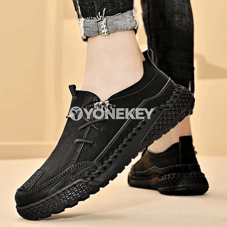 Erkekler üçin ýeňil, dem alýan gündelik loafers aýakgaplar
