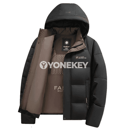 Erkekler üçin gyş parka penjek, ýyly, kapýuşonly, suw geçirmeýän, uly ölçegler